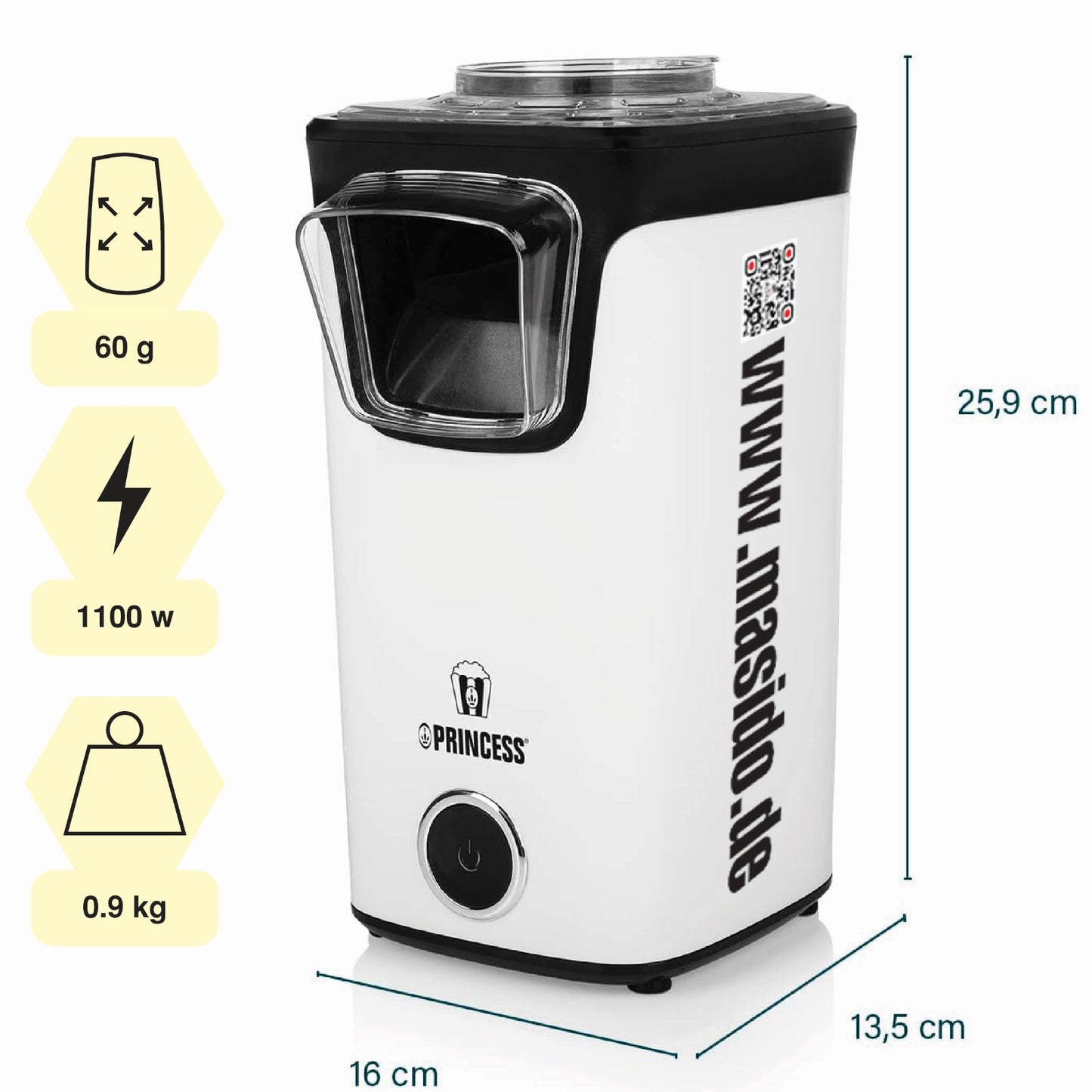 Popcorn-Maschine Kombi-Set – inkl. süßer & salziger Popcorn-Mais aus Deutschland + Becher | MaSiDo