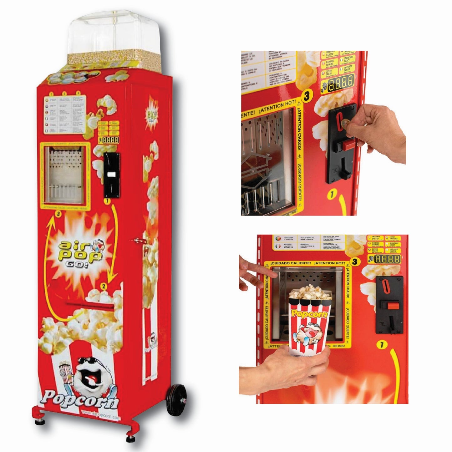 Air Pop Go – Popcorn Verkaufsautomat (inkl. 19% MwSt.) - Auf Anfrage