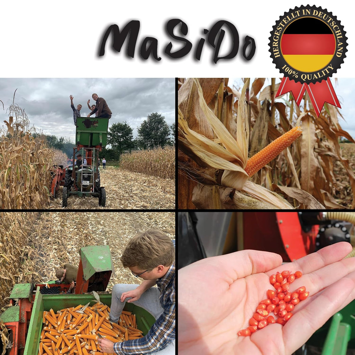 MaSiDo Popcorn Partymix – Popcorn-Mais, Popcorn-Öl, Vanille- & Karamell-Aroma-Zucker