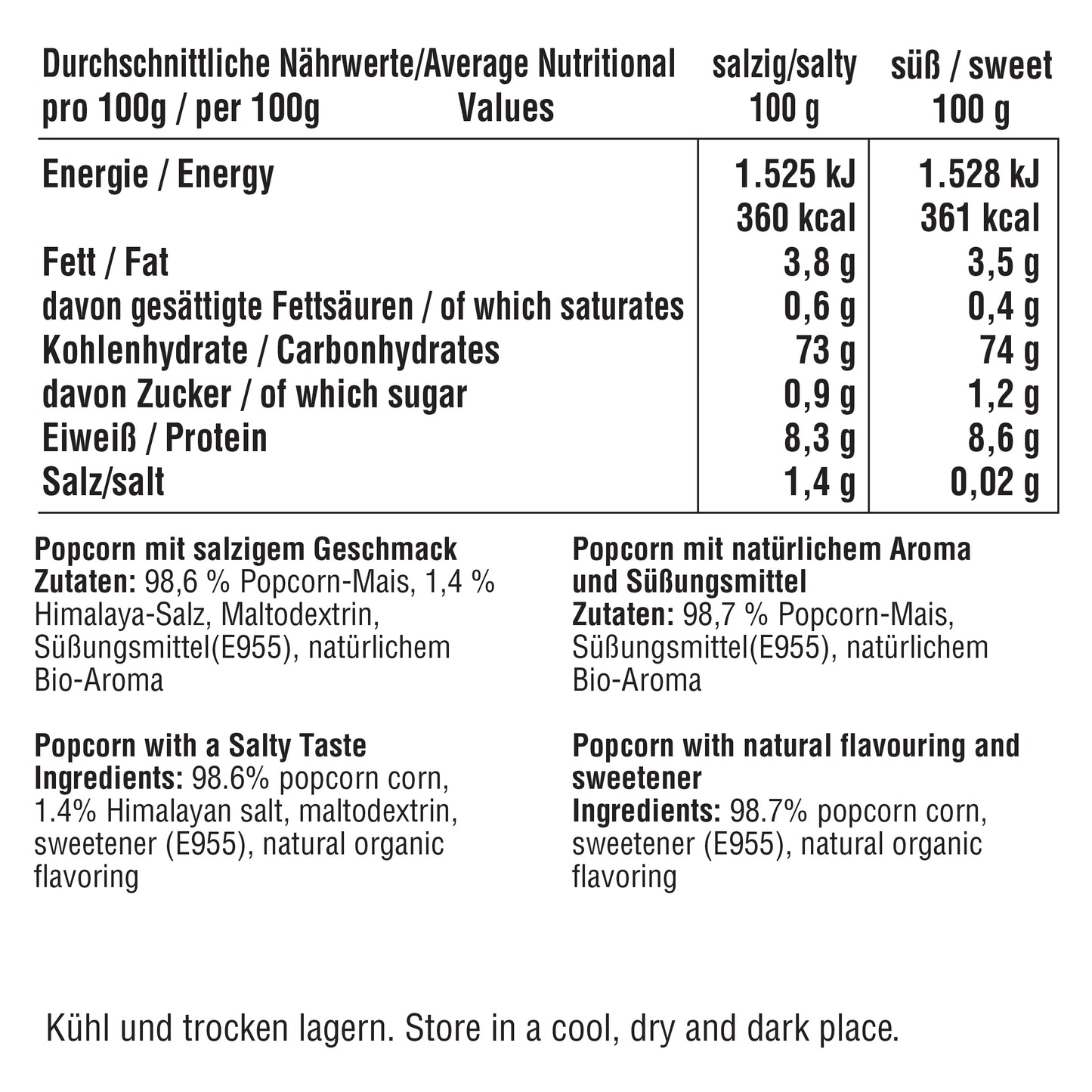 Premium Popcorn-Mais – 4 kg & Großgebinde (inkl. 7 % MwSt.)